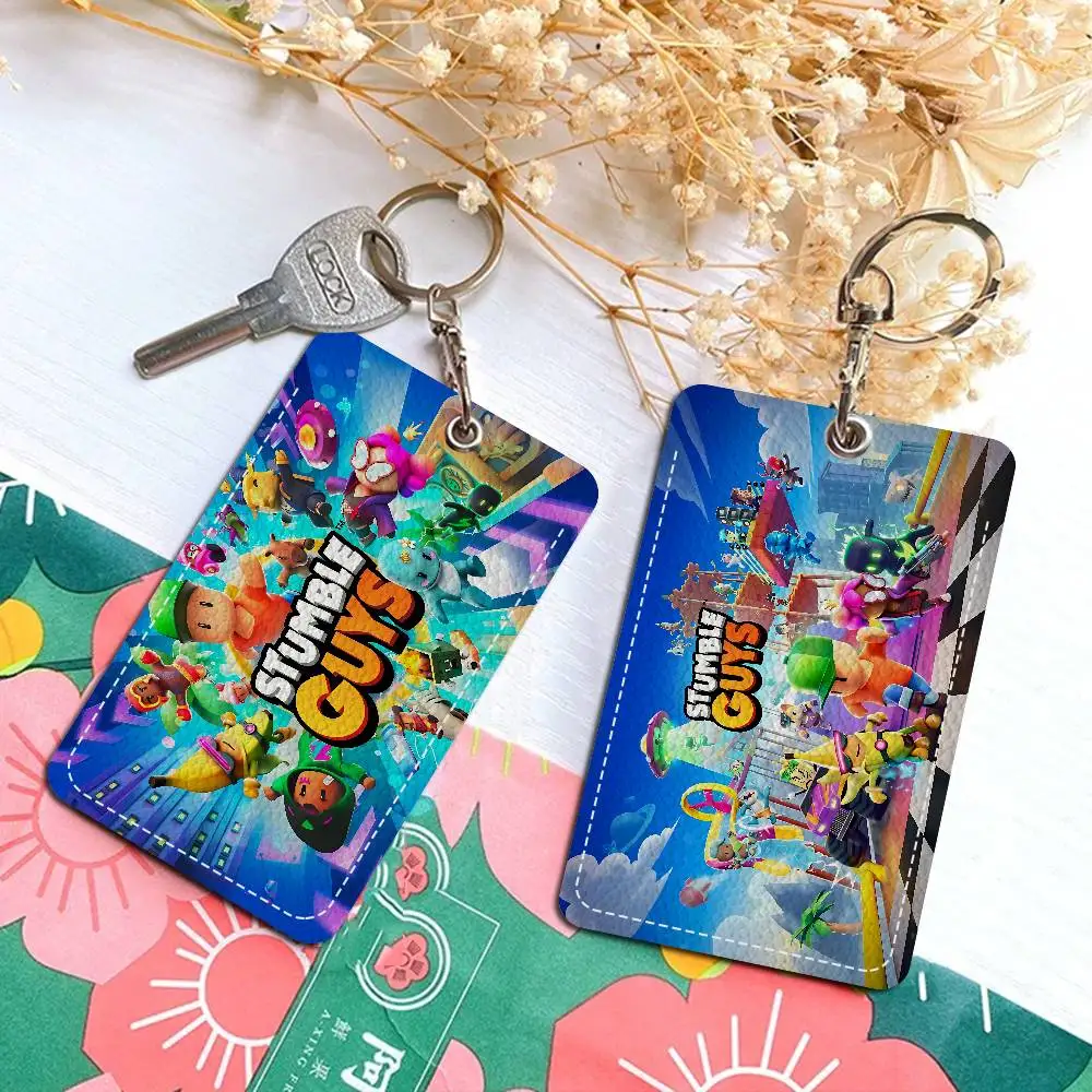 S-Stumble G-Guys Game Access & Meal - Llavero con tarjetero, funda protectora para tarjetas de crédito, identificación y bancarias, colgante de moda