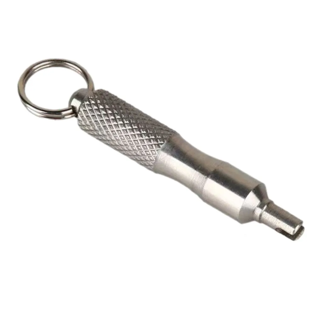 1pc Tire Screwdriver Screw Driver Stainless Keychain Tire Core Wrench Spanner For Car Motor Tyre Installation Repair Tools