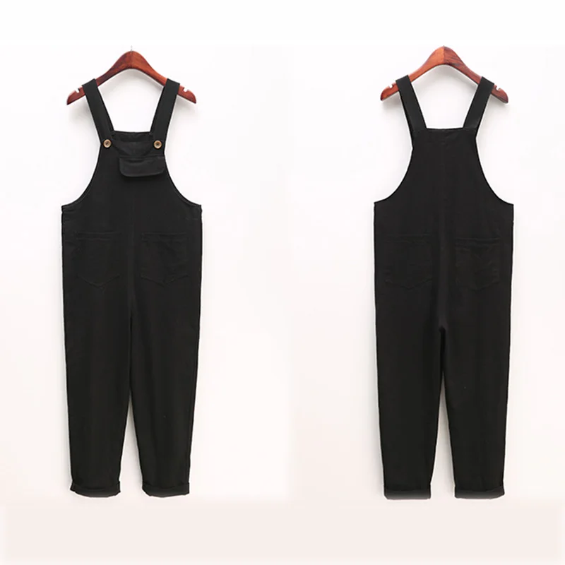 Jumpsuits Women Spring Ankle-length Suspenders All-match Solid Loose 4XL Womens Leisure Korean Style Stylish Chic Monos Mujer