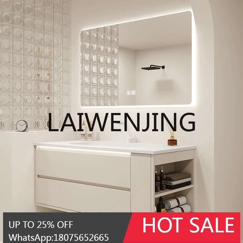 

RWJ Summer Garden/Skin Feeling Whole Washbin Bathroom Cabinet Combination Side Storage Bathroom