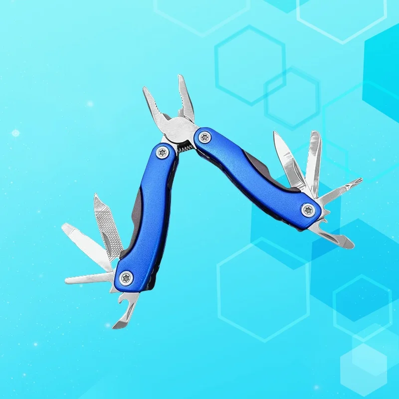 Wielofunkcyjne mini szczypce ze stali nierdzewnej Składana torba na trzęsienie ziemi Nóż kieszonkowy 10-funkcyjny