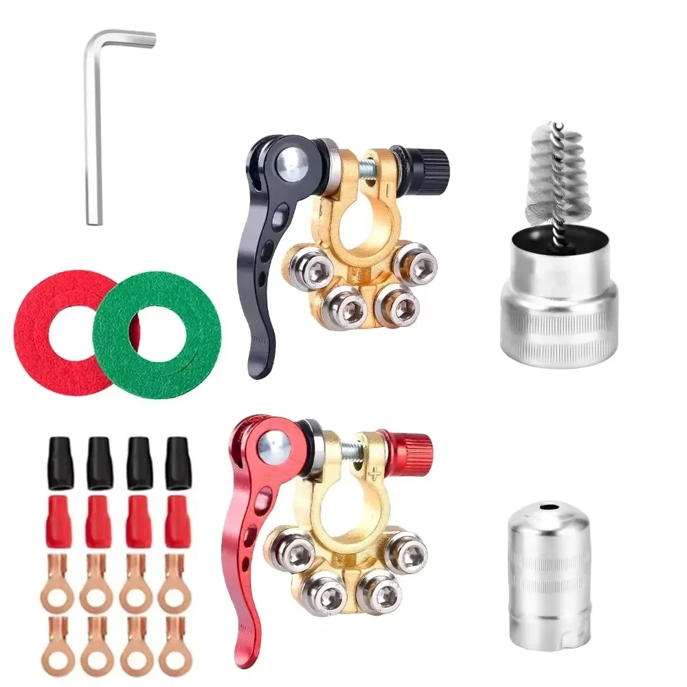 

Car Battery Terminals Top Post Wire Cable Clamp Quick Release Terminal Connectors Copper Clip Screw Auto Parts