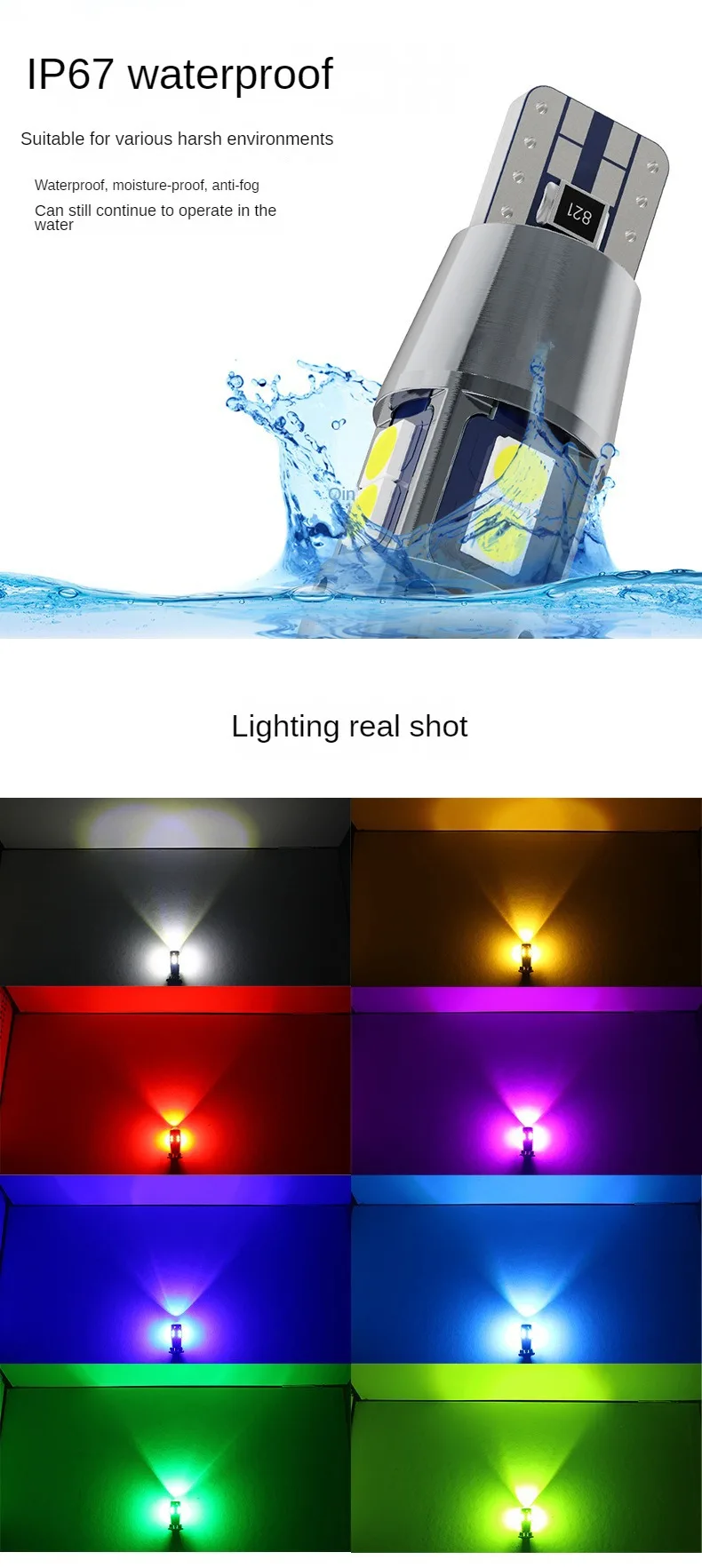 Car Interior Side Light T10 W5W 168 192 Led Tail Light 3030 10SMD 12V Auto Lamp CANBUS NO Error Car Marker Parking Bulb