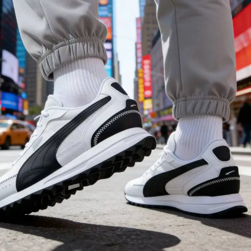 2026 new PUMA Road Rider Unisex Fabric Comfort Soft Cushioning Everyday Low Top Lifestyle Casual Shoes White Black 397432-05
