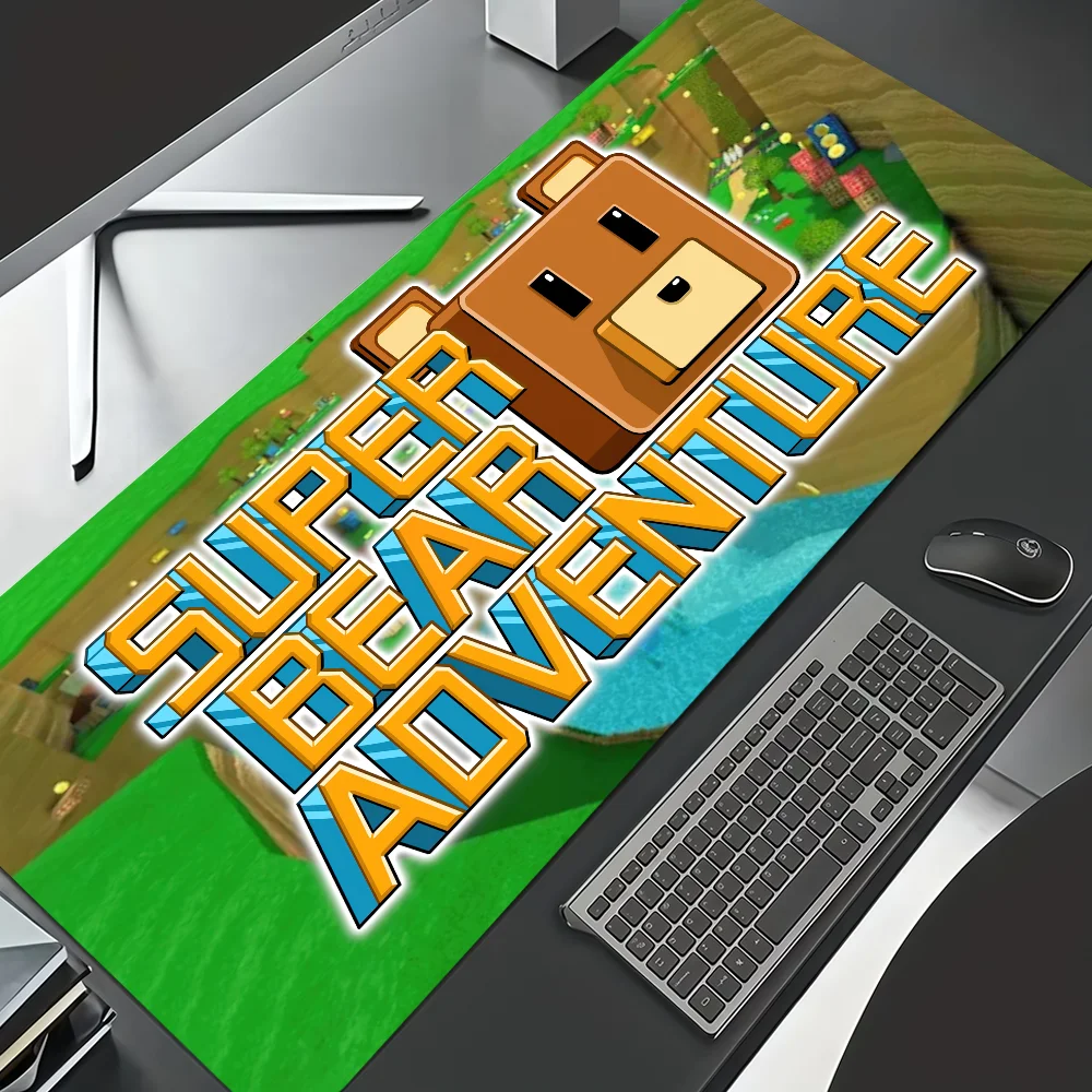 

Игровой коврик для мыши Kawaii Super B-Bear Adventure Game, нескользящий, утолщенный, большой, с защитой от скольжения, для офиса и учебы