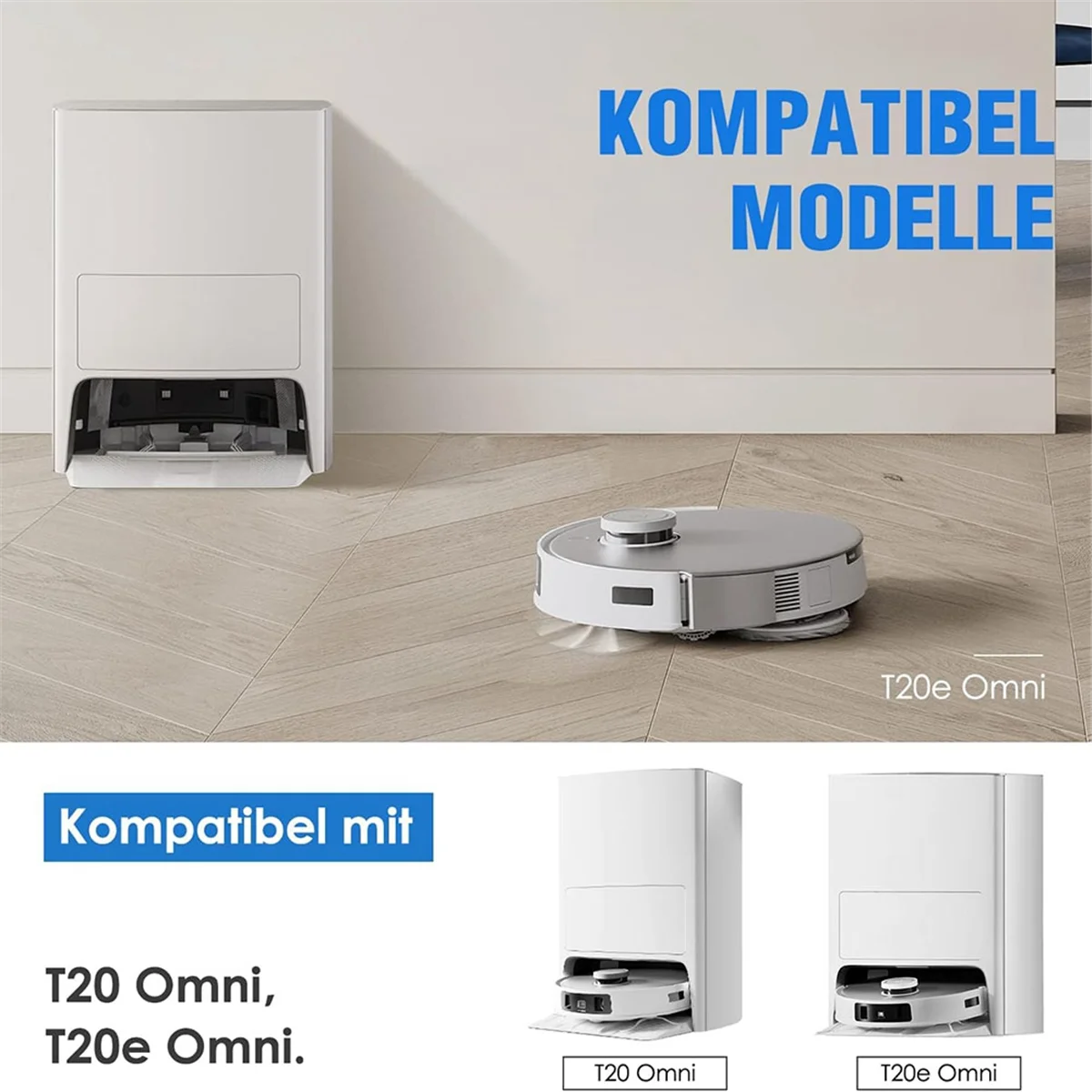 

RATE-eAccessory Set for Ecovacs Deebot T20E OMNI/T20 OMNI,Antibacterial Dust Bags, Robot Vacuum Cleaner Replacement