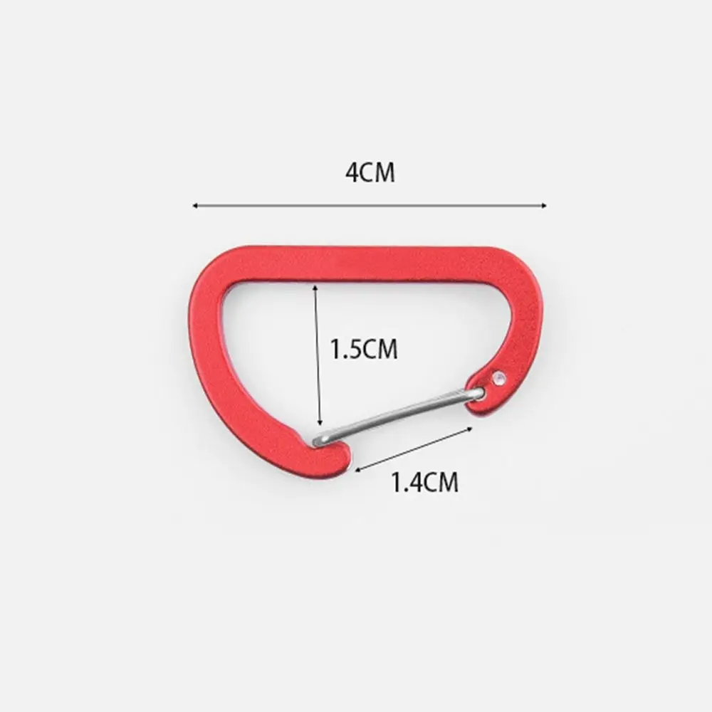 High Quality Multicolor Aluminium Safety Alloy Carabiner Climbing Button Camping Hiking Hook Buckle Keychain