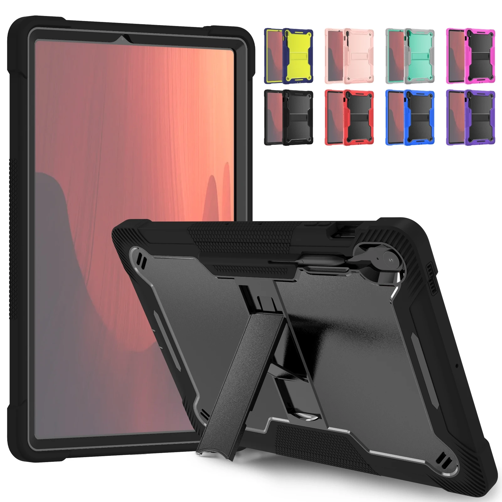 

S10 FE + 13.1" Armor Kids Case for Samsung Galaxy S10 FE Plus 13.1 Inch SM-X620 SM-X626B Tablet Funda Kickstand Tablet Cover