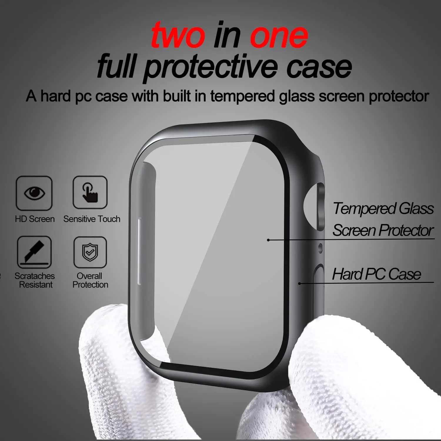 Cover for Apple Watch Series 9 8 Ultra 7 6 5 3 2 SE 2022 iWatch 49mm 40mm 41mm 44mm 45mm 40 41 44 45 49 mm Case Screen Protector