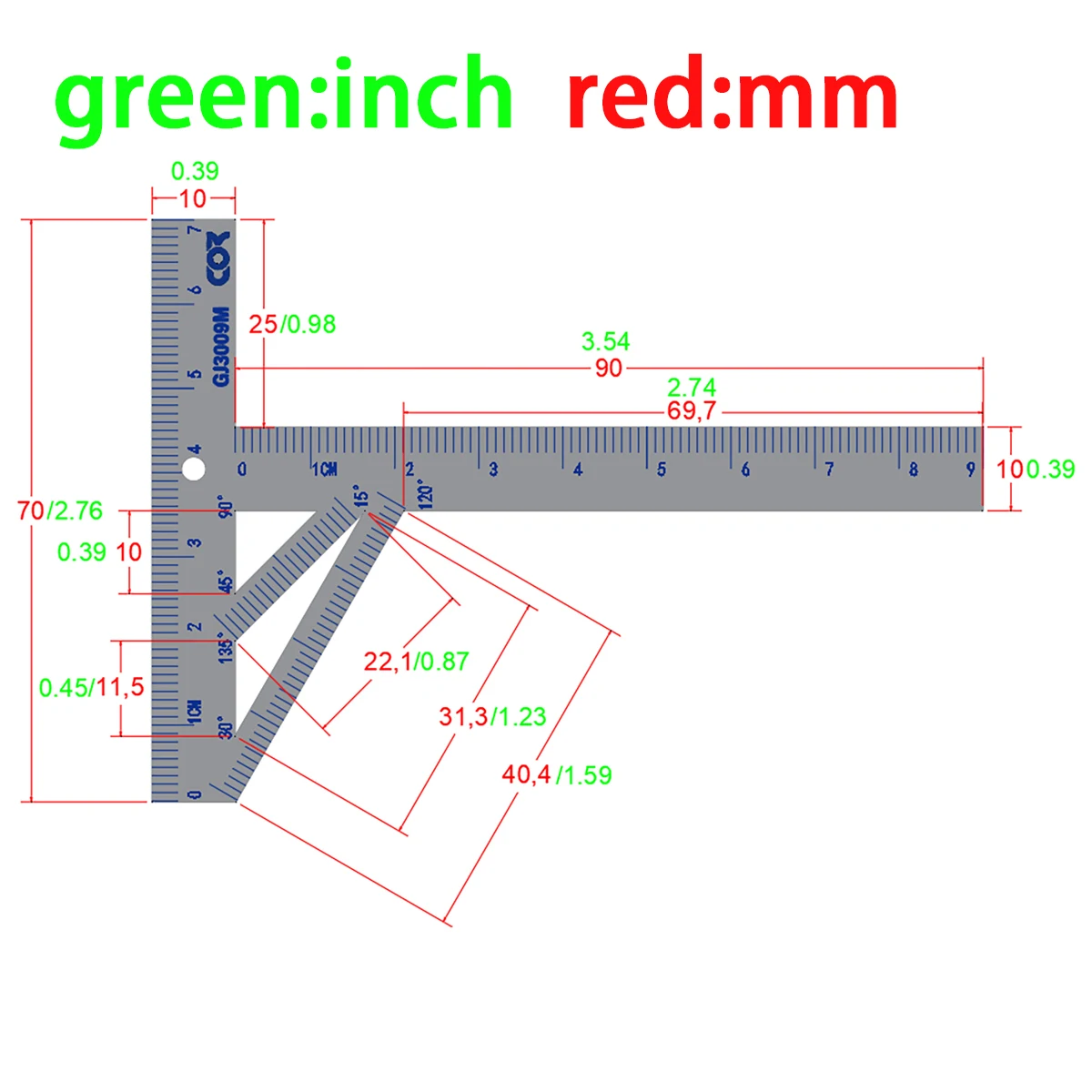 Werkzeuge für den Bau von Modellbausätzen, Anreißschablone, Schnitzwerkzeug, Gravurwerkzeug, T-Quadrat, für die detaillierte Umbau- und Anpassung von Gunpla-Teilen – Detail 1
