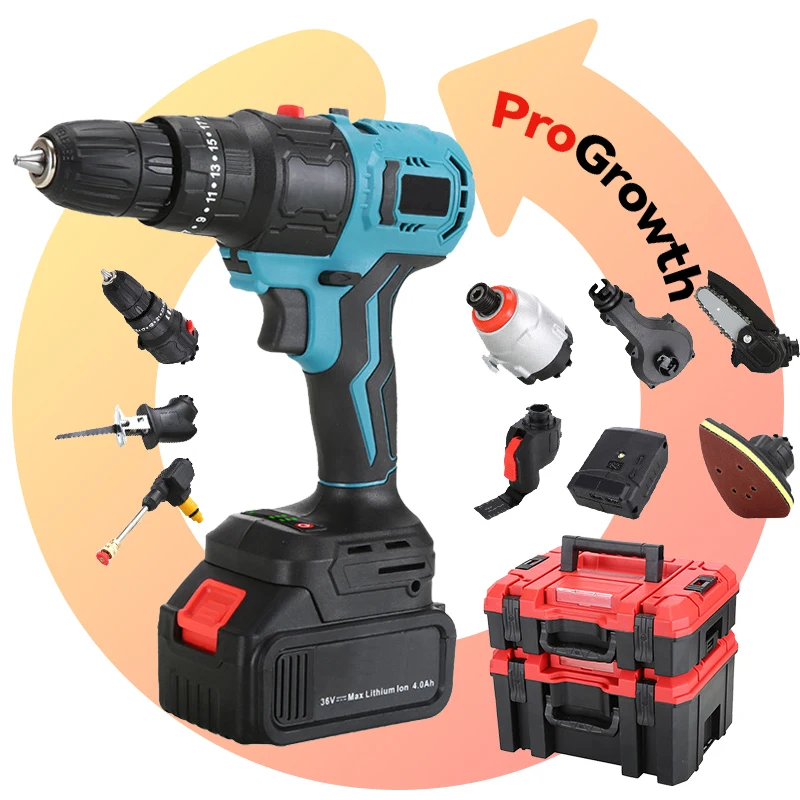 Brushless Motor Lithium Battery Rechargeable Multifunctional Power Tool Set Kit