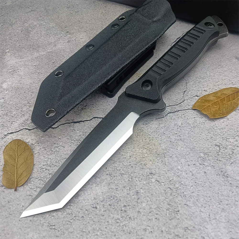 

2024 New Outdoor Portable Fixed Knife 8Cr13Mov Tanto Blade Nylon Glass Fiber Handle Tactical Knives Camping Hunting EDC Tool