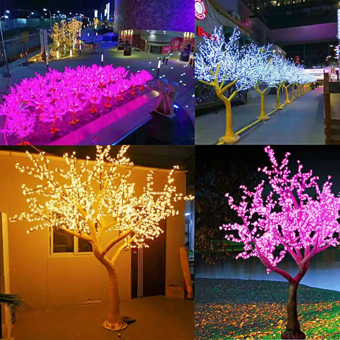 

Led Cherry Blossom Tree Wedding Garden Holiday Light Square Decor Outdoor Indoor Led Tree Lights Waterproof H:2m Party Favors