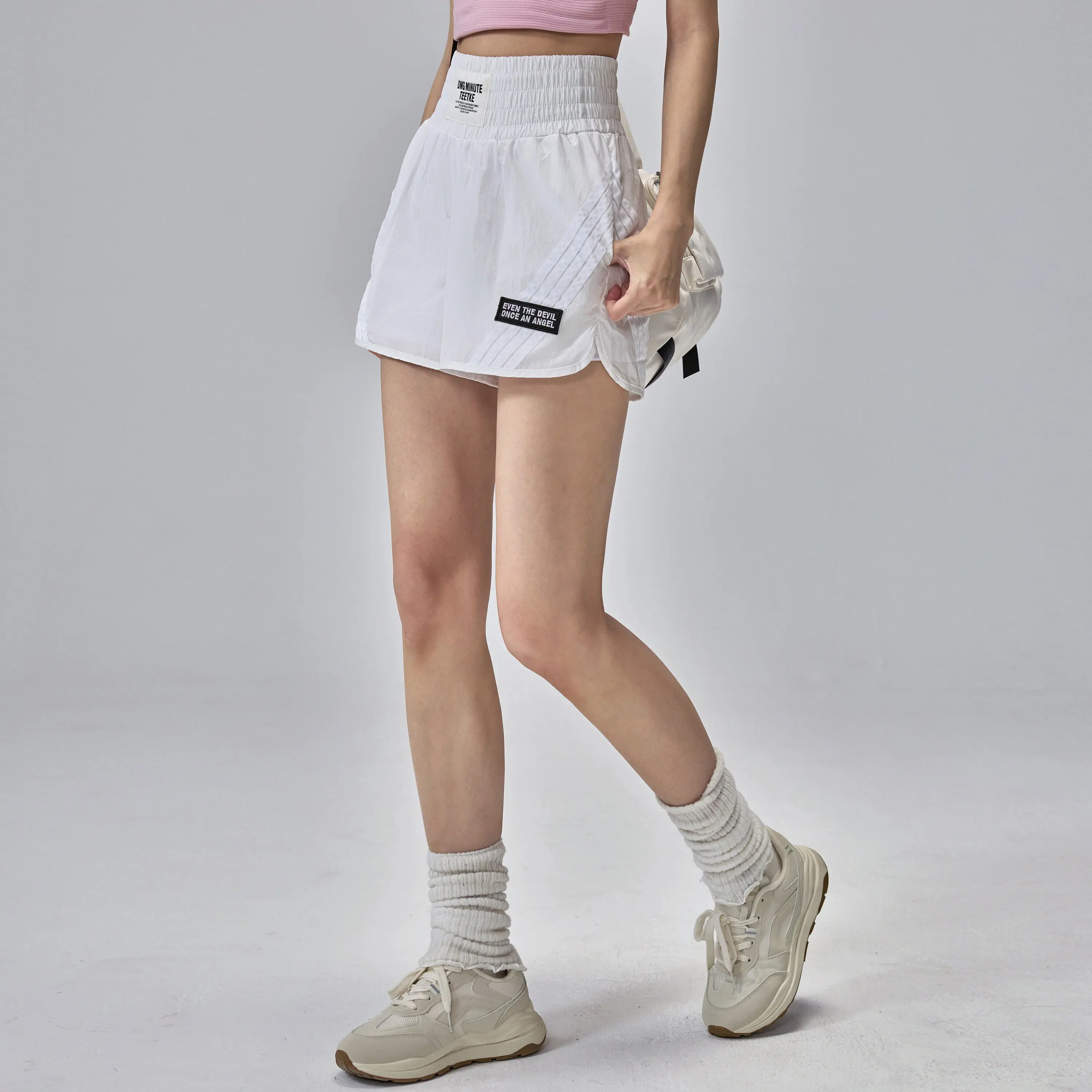 High waisted compression sports shorts running speed drying fitness training