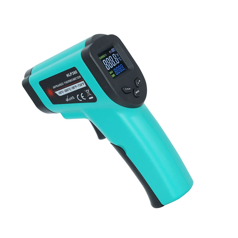 Color Screen Infrared Thermometer Temperature Measurement Green Infrared Thermometer Measuring Distance Ratio 12 1