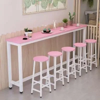 Wall Bar  Milk Tea Shop High Foot  Chair Household Simple Modern Small Bar Long  Long  Business