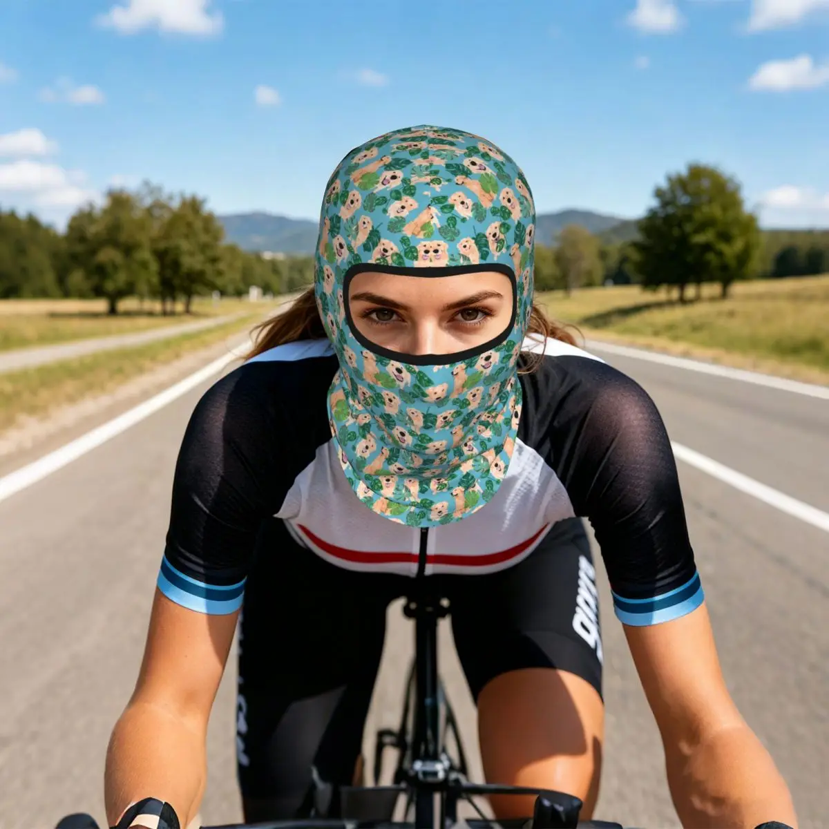 Golden Labrador Retriever Dog Tropical Breathable Thin Balaclava Full Face Mask Sun Protection Neck Gaiter Motorcycle Fishing
