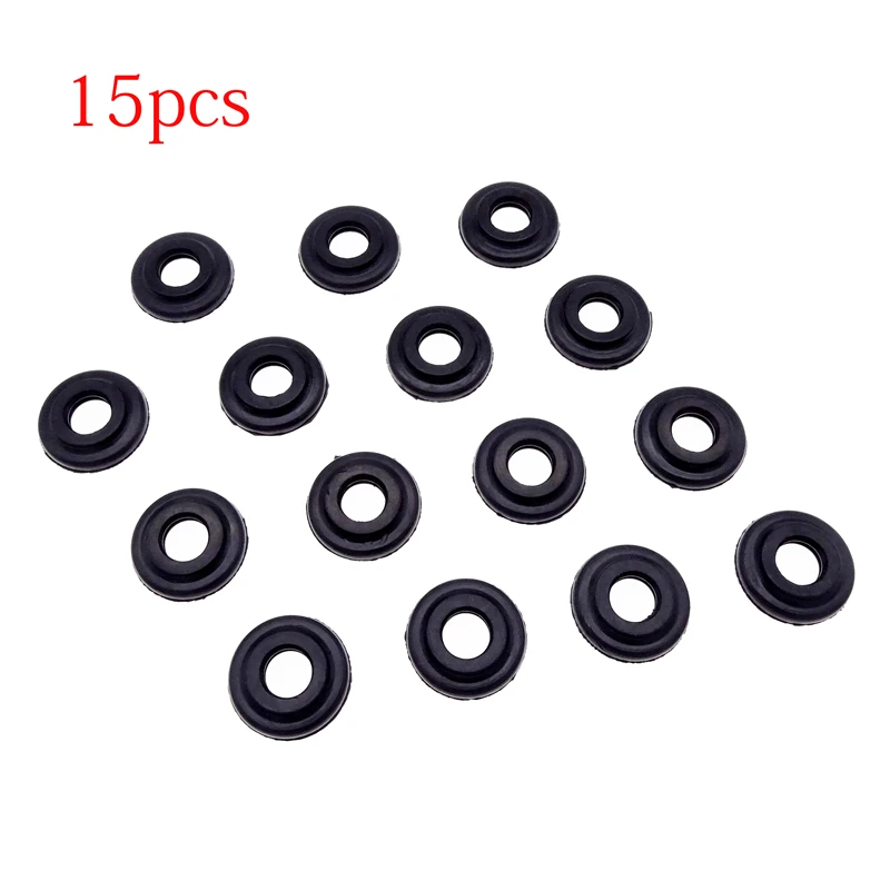 15 Pieces Engine Valve Bolt Cover Gasket Seals For BMW E46 E39 E60 E65 E66 E53 E83 11121437395 0.9 Inch O-Ring Rubber Sealing