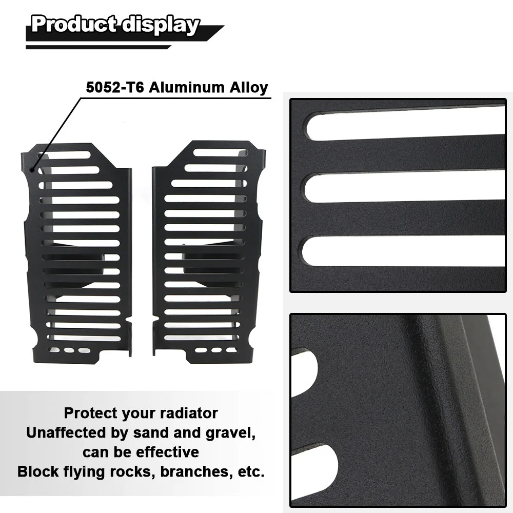 Motorcycle Aluminum Radiator Guard Engine Cooling Cover Crash Protector Fit For Yamaha WR250F WR450F YZ250F YZ250FX YZ450F/FX