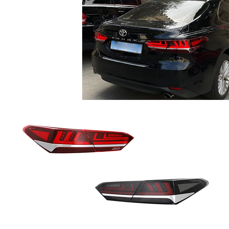 

LED Tail Lights For Toyota Camry 2018-2023 Smoked Rear Lamp Start Up Animation