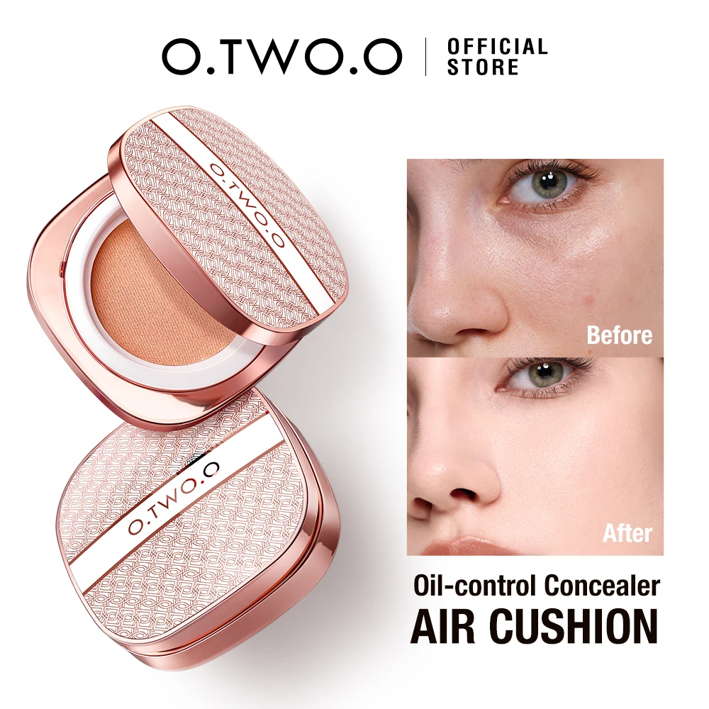 O.TWO.O Air Cushion BB Cream Matte Finish Waterproof Non-stick Long-lasting Oil-control Cushion Compact With Puff Face Makeup