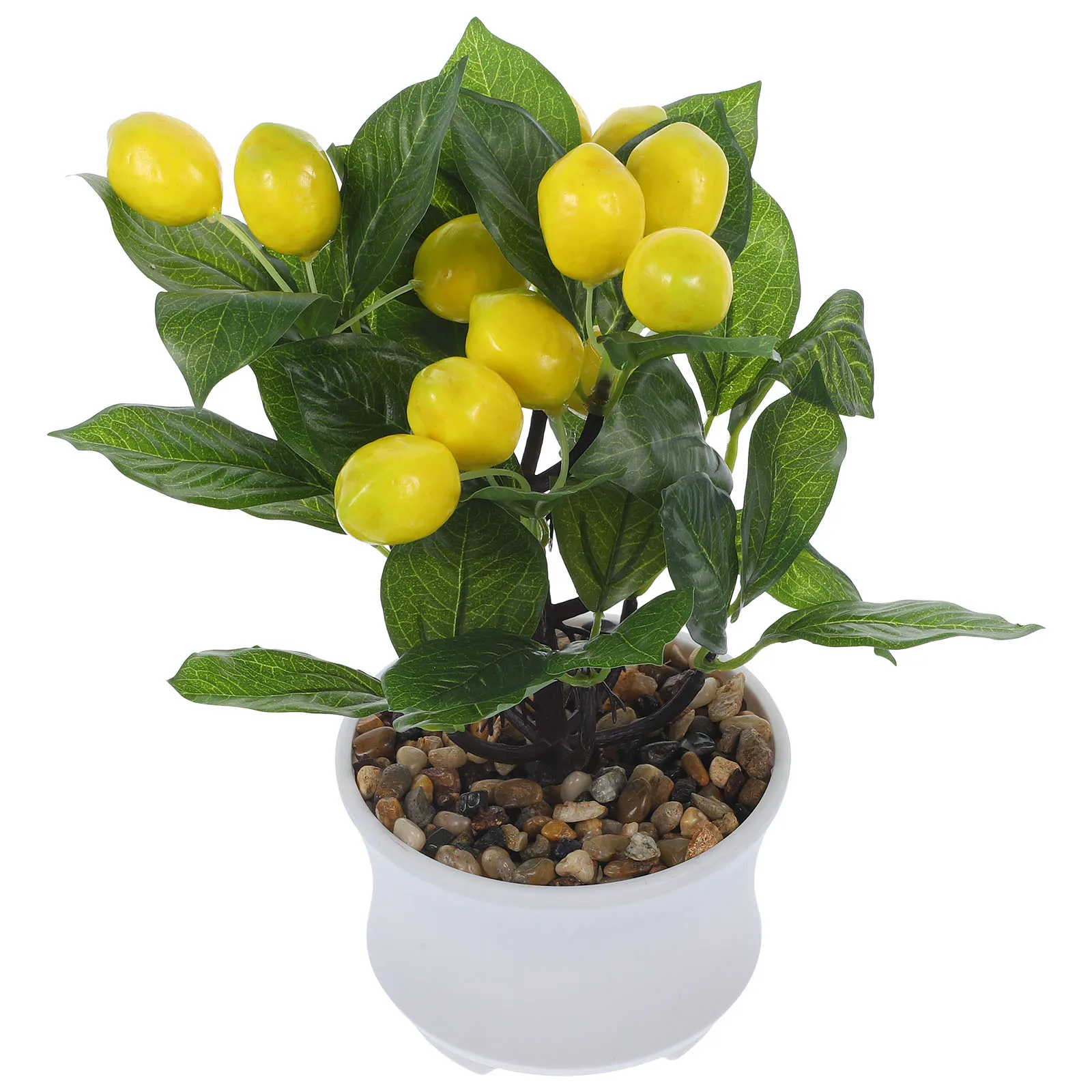 Декоративное искусственное лимонное дерево для дома, без ухода, реалистичное