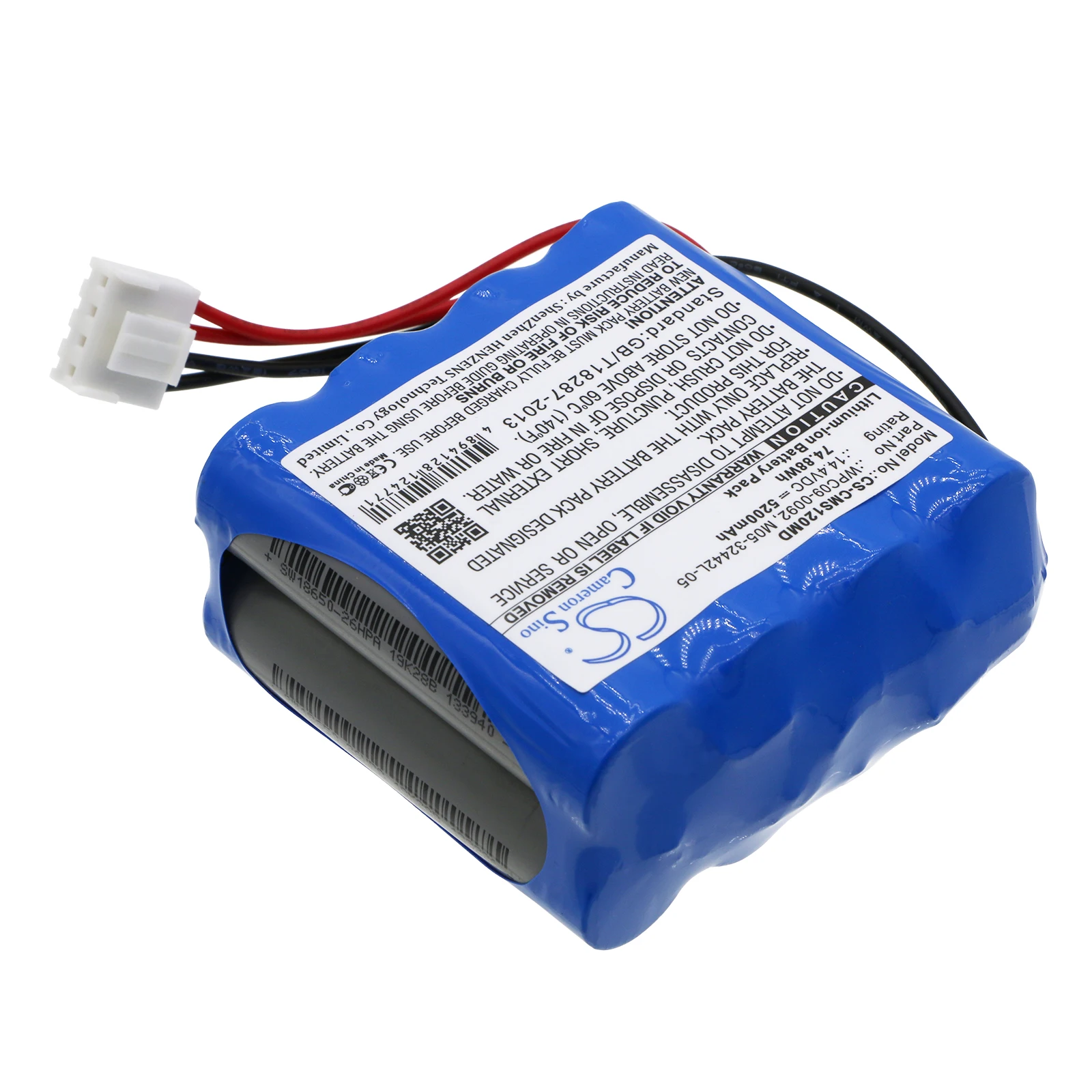 Replacement Battery for CONTEC  ECG 1201 / 1201G / 1112G /1112L /1201 /1201G M05-32442L-05,WP-18650-14.4-4400,WP-18650-14.4-5200