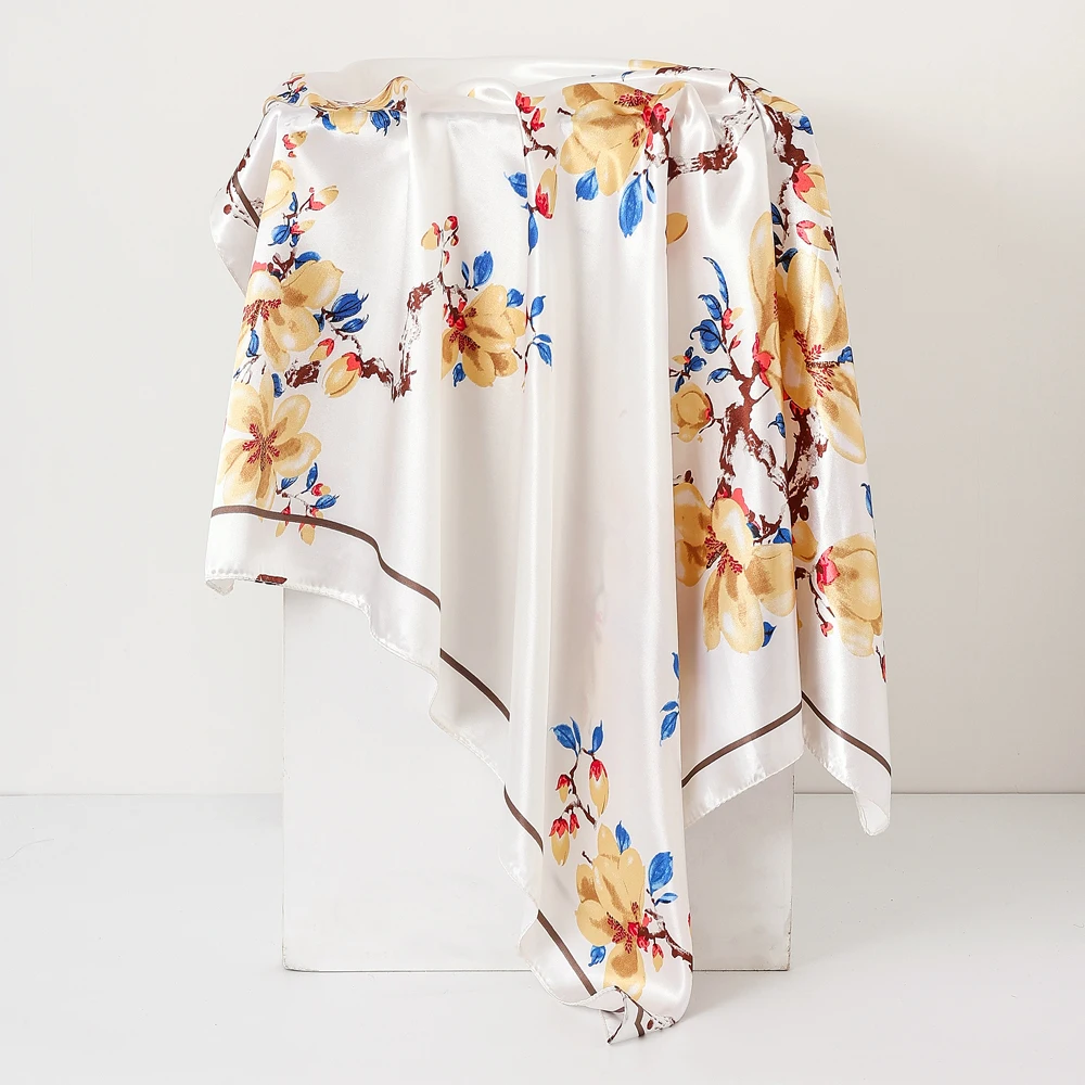 

90 90 шелковый шарф женский люксовый бренд модельер головной/волосы шарф хиджаб бандана Cheveux платок Femme