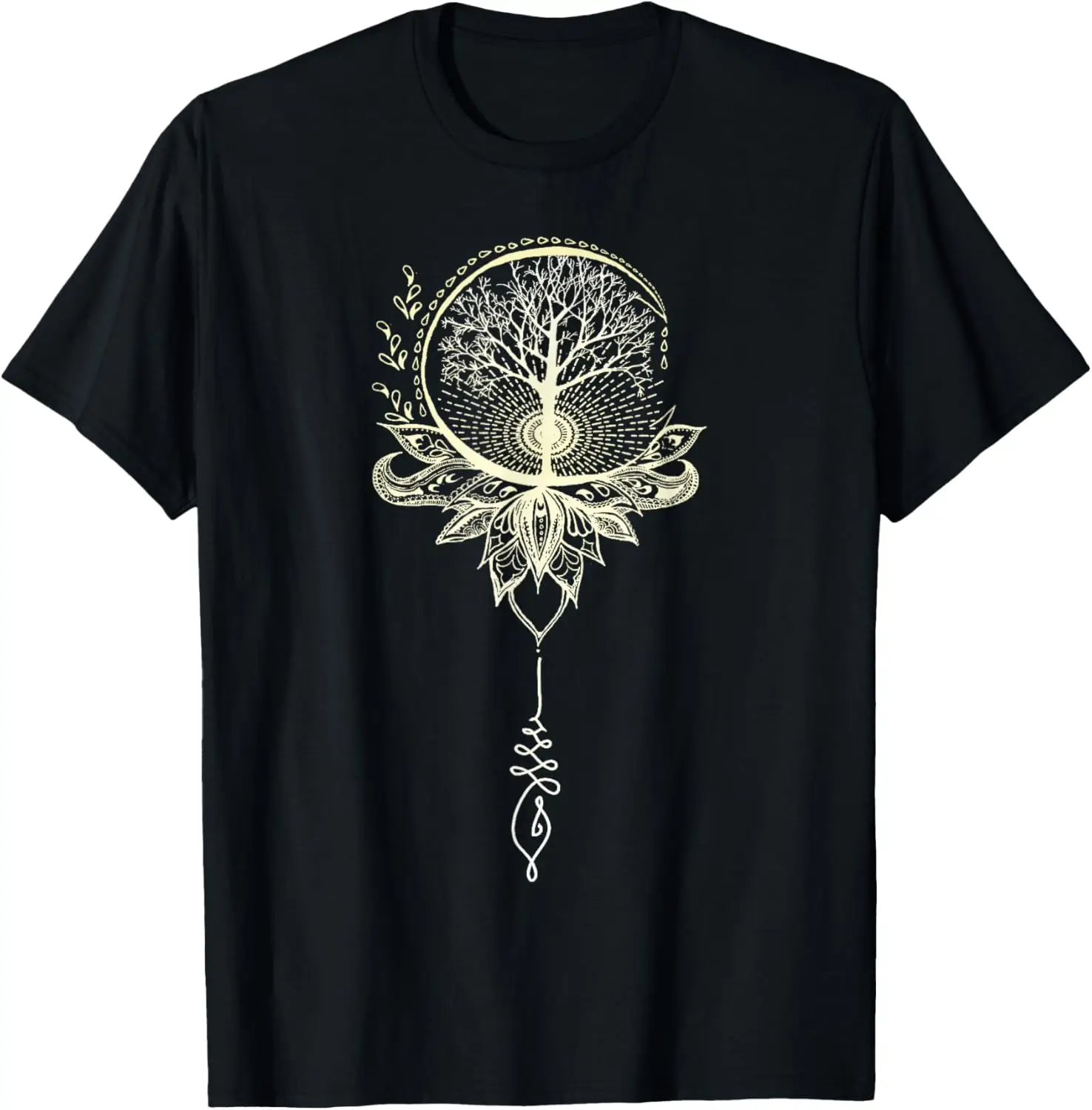 Mandala Lotus Unalome Árbol de la vida camiseta