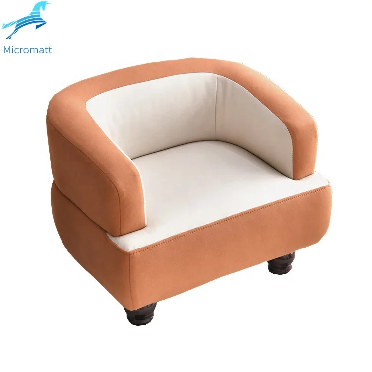 Factory Direct Selling Modern Style Fabric Orange Color Furniture Kids Room 1 seater Children Sofa