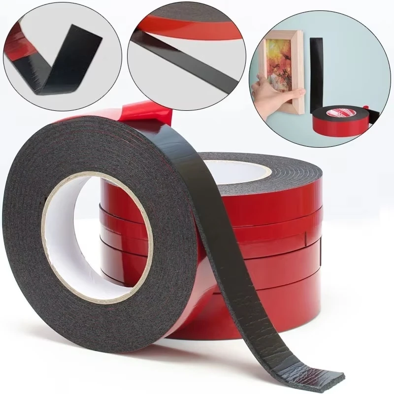 PE Foam Double-Sided Adhesive Tape Foam Seal Tape For Automotive Mounting Decorative And Trim Car Trim Strip Photo Frame