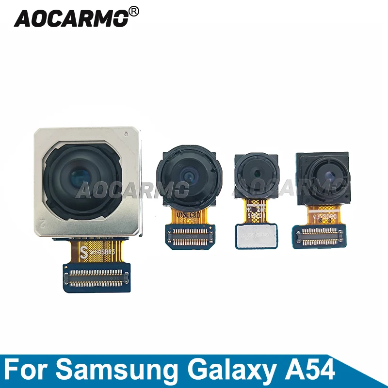 Aocarmo For Samsung Galaxy A54 Front Facing Camera Back Main Rear Ultra Wide Macro Camera Module Flex Cable Replacement Parts