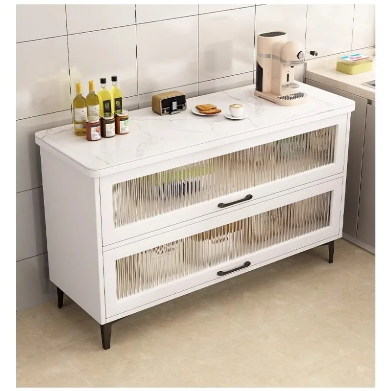 

Slate kitchen multi-functional rack cutting table meal preparation console dining table storage with door dining side storage ca