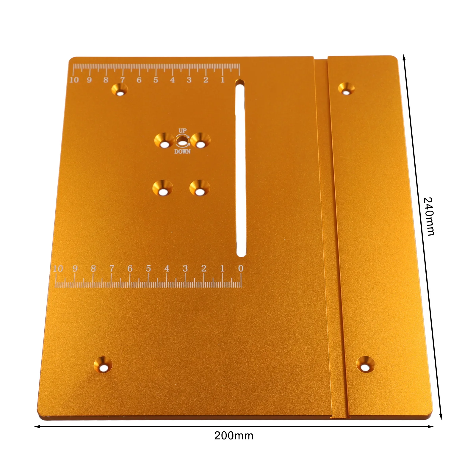 CNC Engraving Plate Router Table Insert Plate Anodized Aluminum Material Clear Measurement Scale Rust-Proof Coating