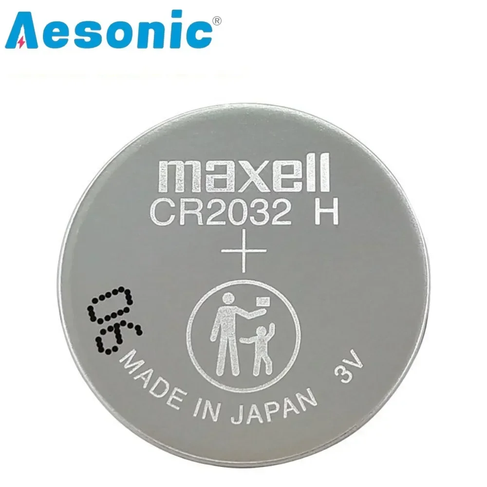 2PCS MaxeII 3V 240mAh CR2032H Button Battery CR2032 High Capacity Batteries for Computer Motherboard Watch Toy Car Remote