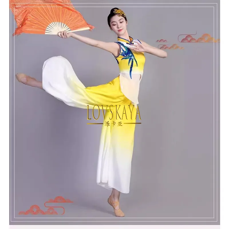 Classical Fan Dance Costume Yangge Dance Performance Costume Dance Performance Costume Female Fluent