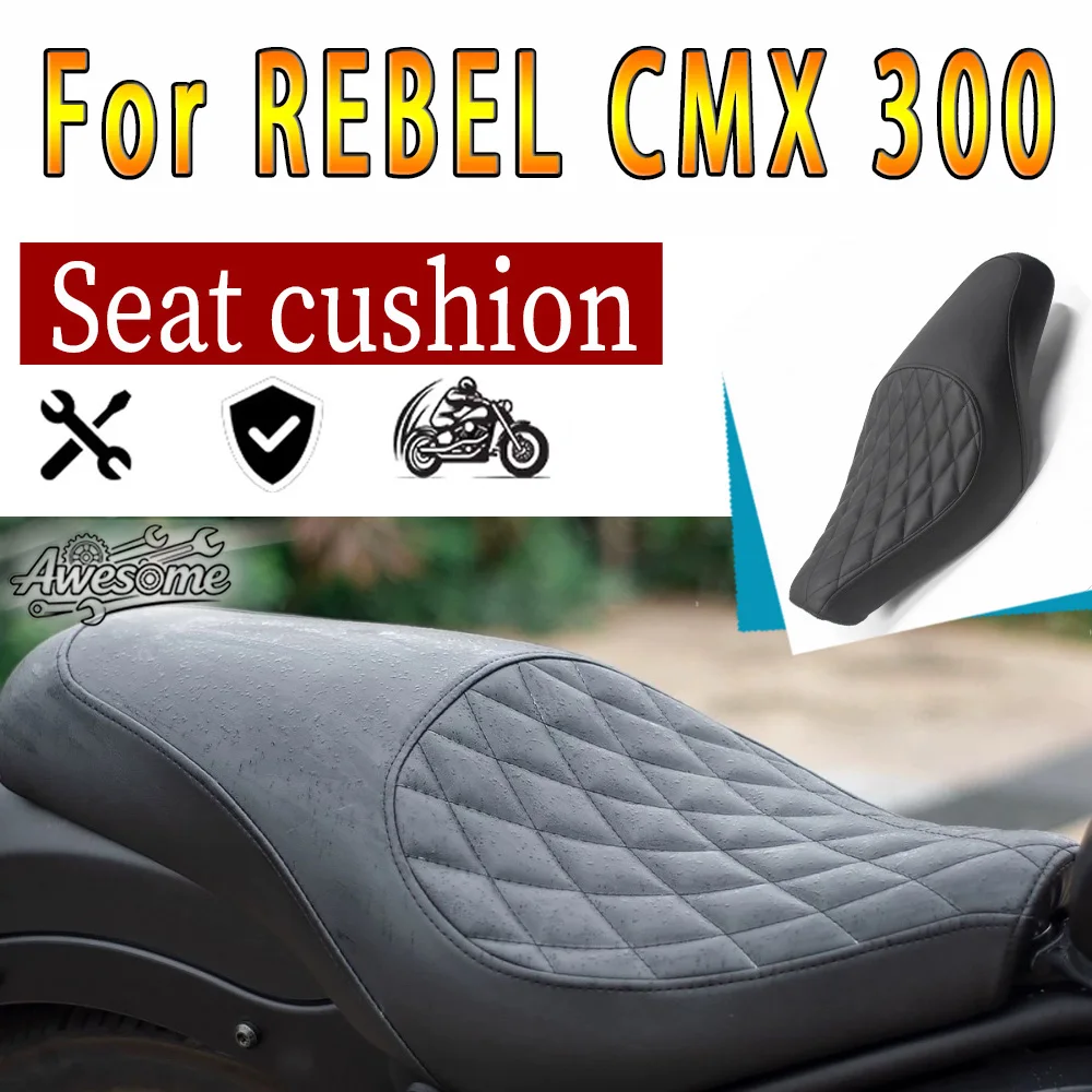 Fit For honda REBEL 300 CMX300 One Piece Dual Rider Seat Comfort Modified Saddle