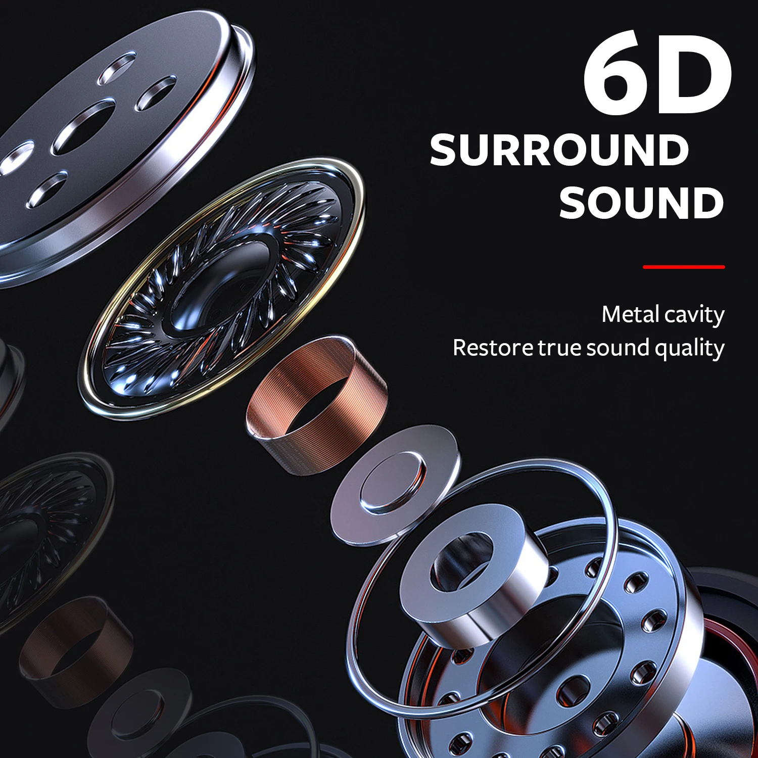 HIFI 6D Surround Bass in-Ear Wired Headphones 3.5mm Type C Earphone Sports Gamer Waterproof Headset Handfree Earbuds for Samsung