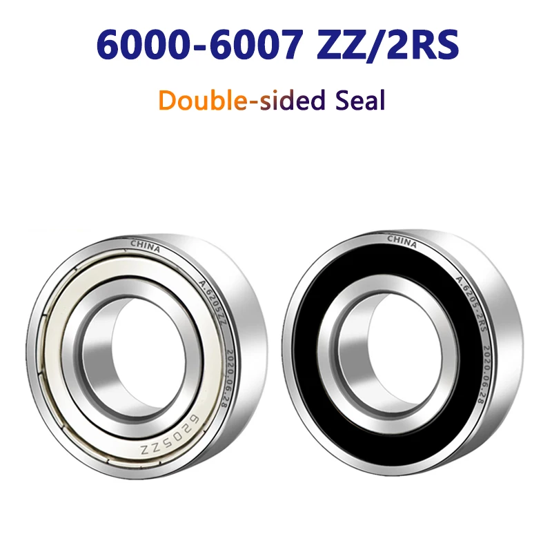 1pc Deep Groove Ball Bearings ID 10mm - 35mm OD 26mm - 62mm Thick 8mm - 14mm 6000 6001 6002 6003 6004 6005 6006 6007 ZZ 2RS