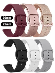 20mm/22mm Silicone band For Amazfit GTS/2/2e/3/4 GTS2 Mini/GTR 4/3/Pro/47mm/GTR2/2e/stratos/3 Bracelet Bip/U/S/lite Watch strap