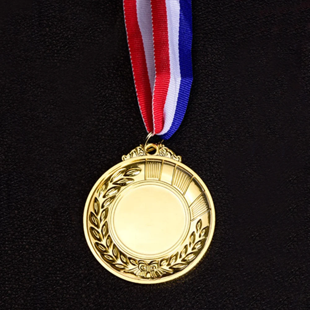 1-50Pcs Award Medal with Neck Ribbon Zinc Alloy Gold Silver Bronze Winner Reward For Sport Competition Prize Medal Souvenirs