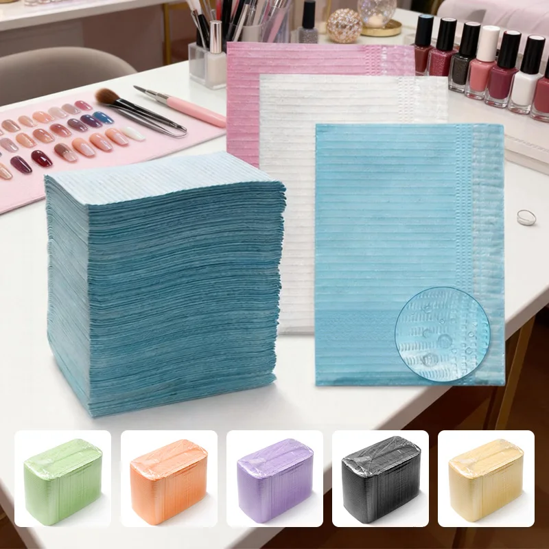 New Nail Art Table Mat Disposable Clean Pads Beauty For Nails Care Polish Waterproof Tablecloths Manicure Tool Lint Paper