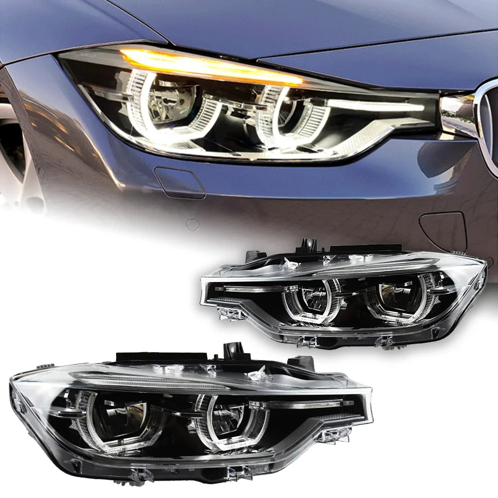 

Car Styling LED Headlights for BMW F30 F35 2013-2015 Upgrade DRL Angel Eye Front Lamps for 320i 318i 325i Tuning Set