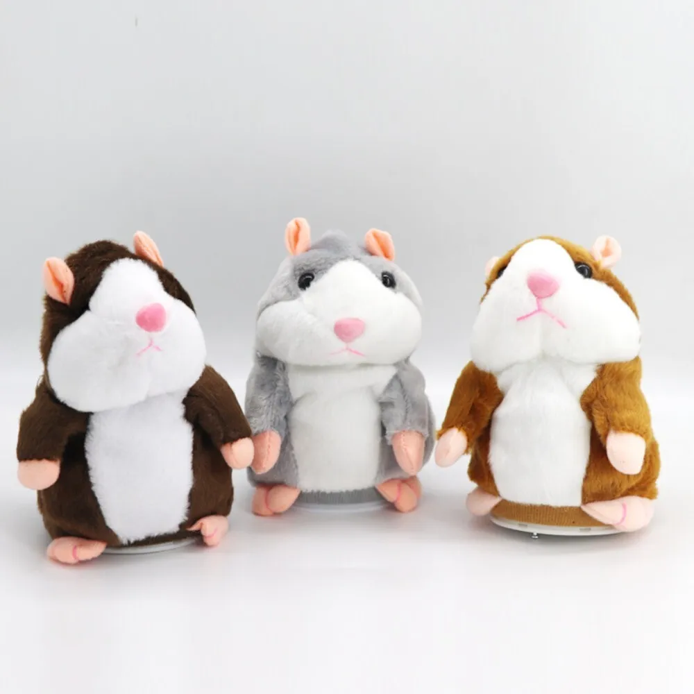 Juguete eléctrico de peluche para hámster parlante con función de grabación, Animal PEQUEÑO suave, regalo para niños, tiempo de juego divertido