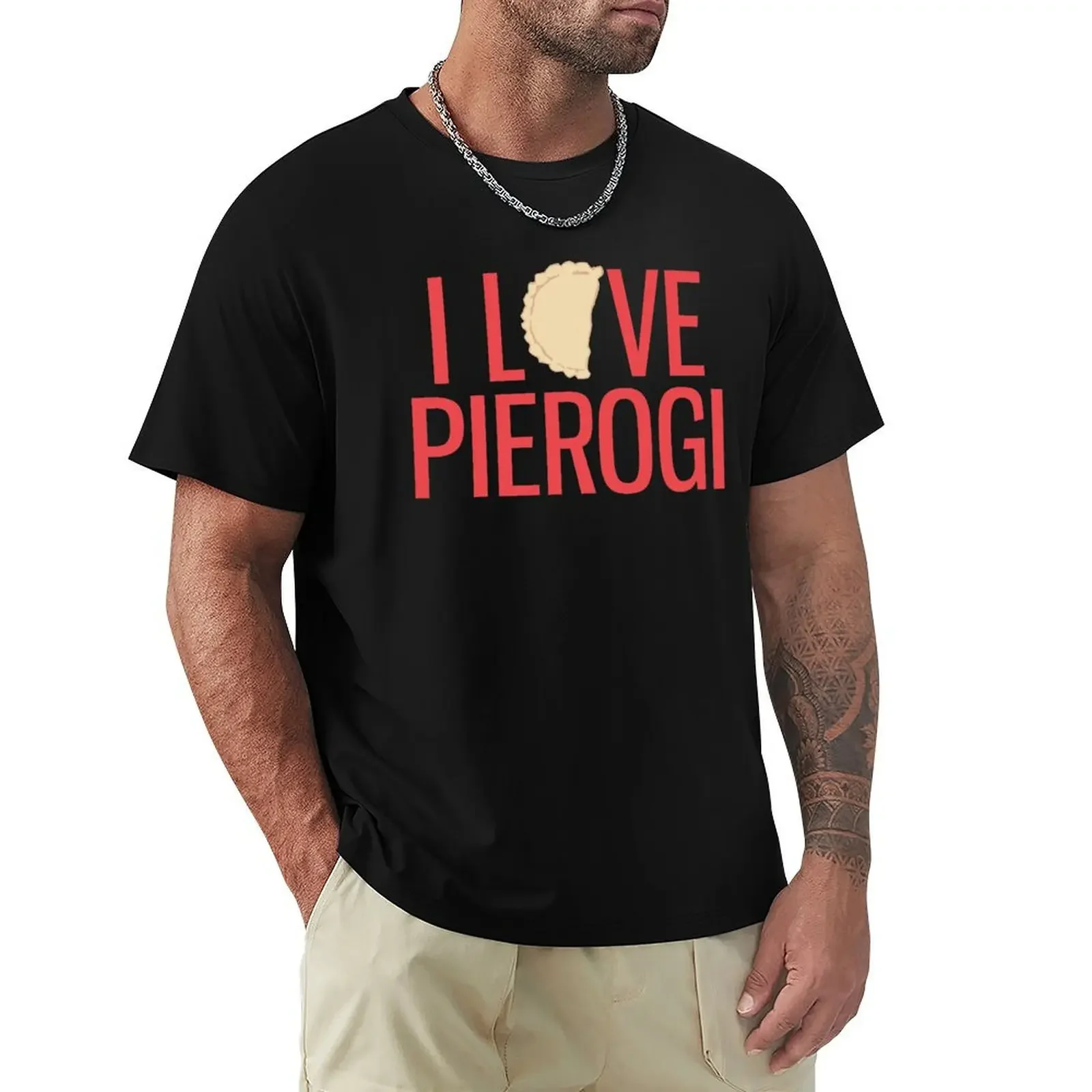 I love Polish Pierogi T-Shirt anime clothes plus size clothes anime stuff summer tops men clothings