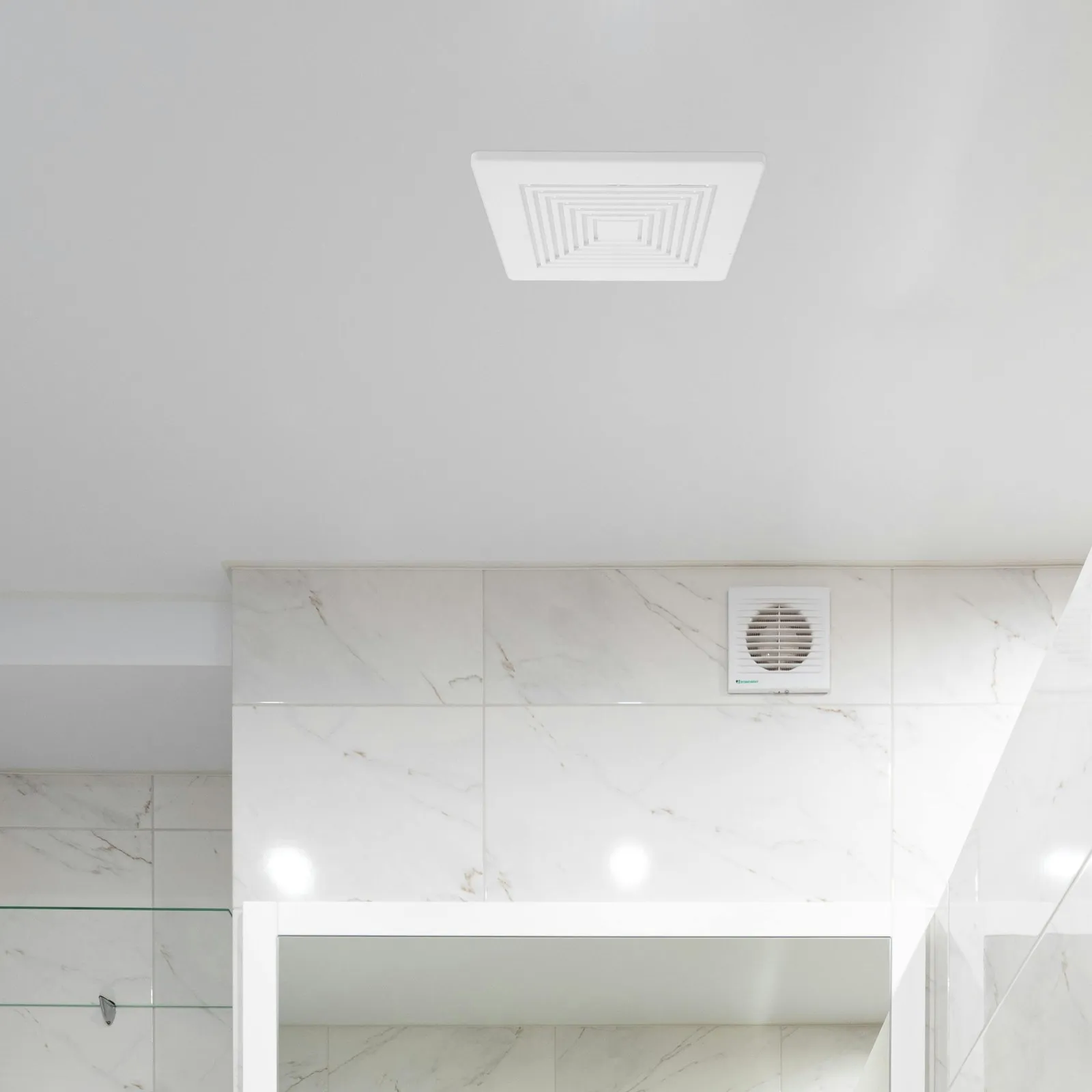 

Квадратная белая решетка для вытяжки в ванной, универсальная сменная крышка для потолочного вентилятора с пружинным механизмом для душа