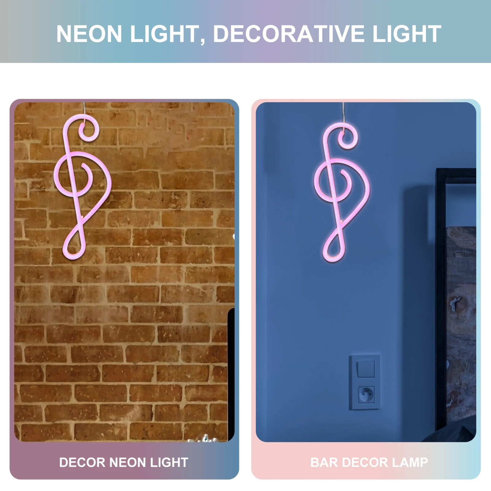 

Creative Music Note Neon Light PVC Wall Decor Lamp Warm Lighting Affordable Bar Home Stage Lighting Decorative