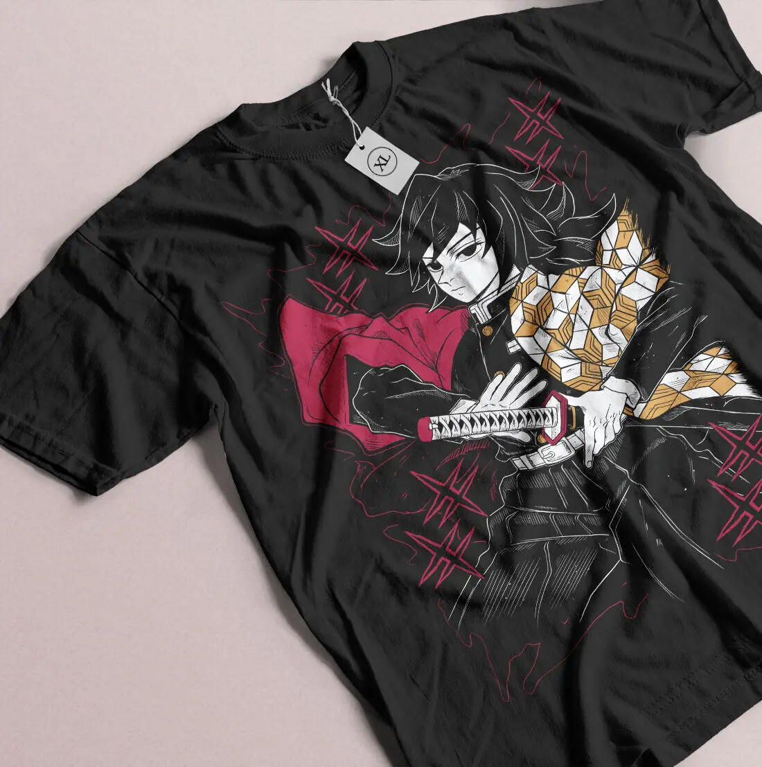 Giyu Tomioka T-Shirt Demon Slayer Kimetsu No Yaiba Anime Gift Shirt Size