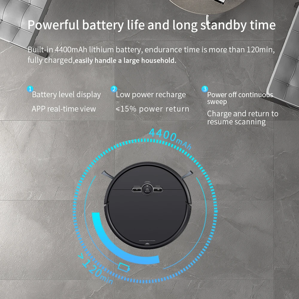 OEM Robot Aspirapolvere Pulizia dei Pavimenti Spazzare Mop Aspirador Ricarica Aspirapolvere Intelligenti Wi-Fi TUYA Alexa Elettrodomestico