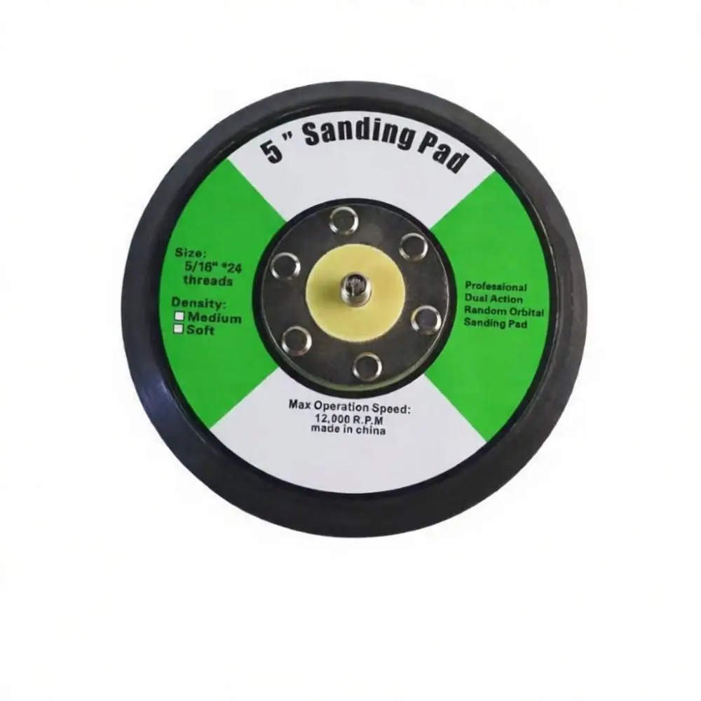 Hook And Loop Sanding Disc Holder For Qlima 5 Inch Pneumatic Sander Flocked Backing Plate Replacement Polishing Tool Accessory
